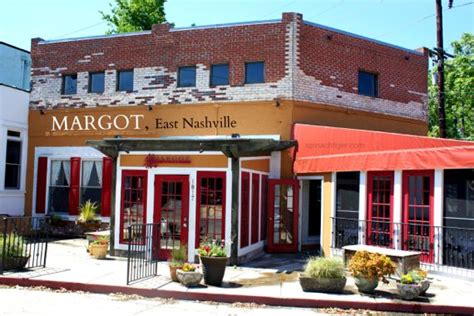 Margot cafe - Wednesday, Thursday & Sunday 5:00pm to 9:00pm. Friday & Saturday 5:00pm to 10:00. Contact. 1017 Woodland Street, Nashville, TN 37206. Tel: 615-227-4668
